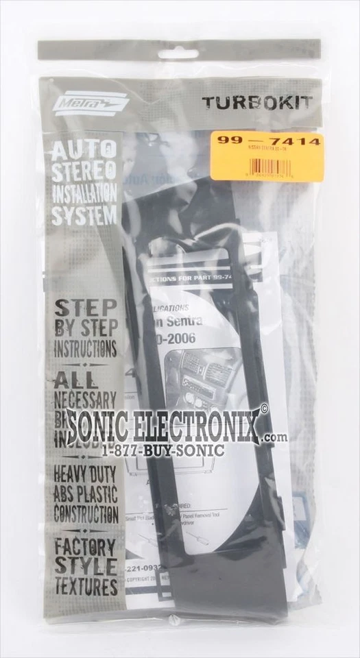 Kit de tablero de instalación de auto Metra 99-7414 DIN único para Nissan Sentra 2000-2006 Foto 3 de 3