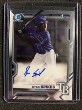 2021 Bowman Chrome Draft  - RYAN SPIKES AUTO  TAMPA BAY RAYS 