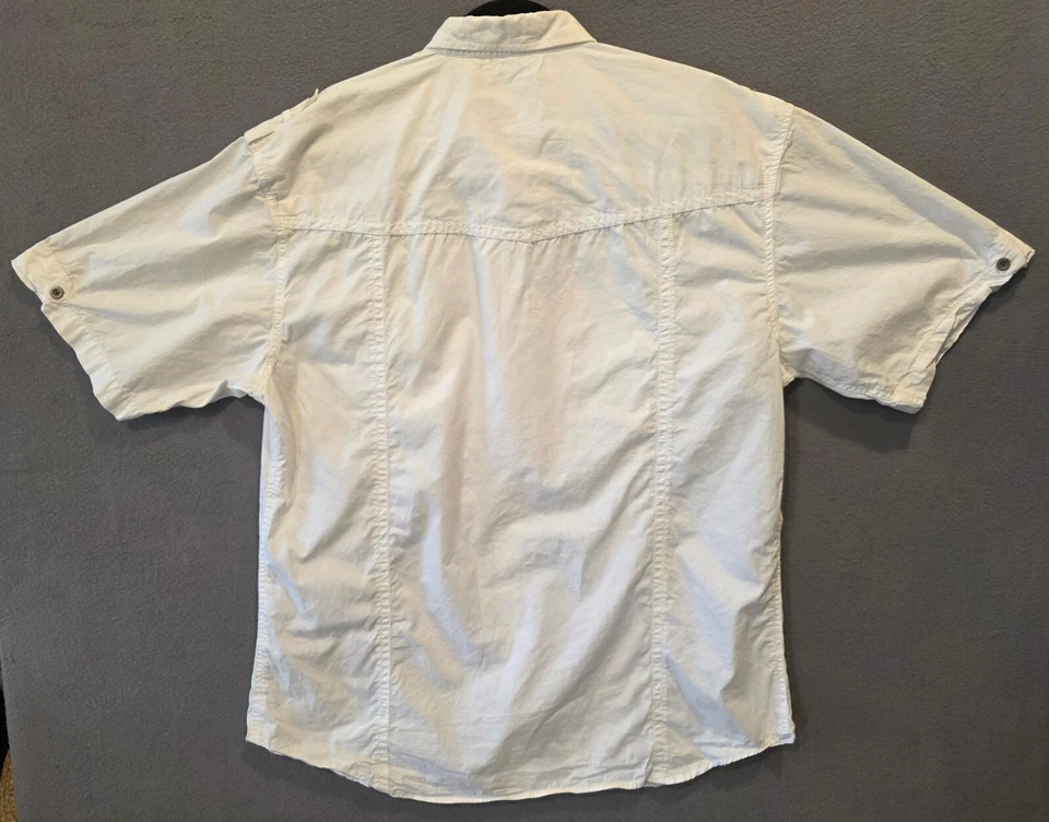 Camisa cargo Cube X 2XL blanca informal manga corta para hombre con 2 bolsillos delanteros Foto 2 de 4