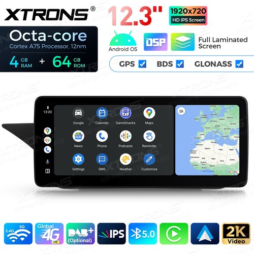 4G LTE CarPlay Android 14 Car Stereo GPS Sat Navi USB For Benz E-Class S212 W212 - Picture 1 of 17