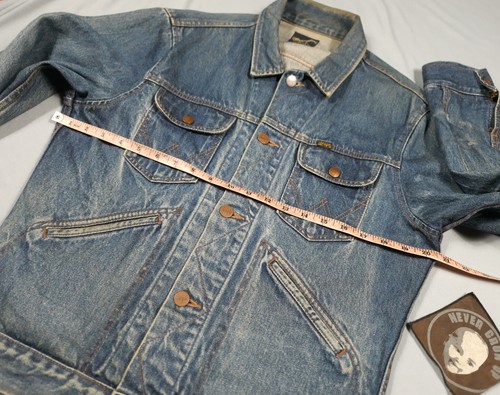 Chaqueta Denim Wrangler Vintage Años 70 Hecha en Japón Talla L Azul - Imagen 8 de 11