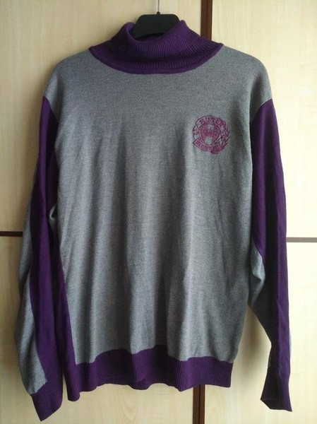 Men Dirk Bikkembergs Turtleneck Grey Cotton 36 / S
