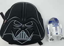 Darth Vader kids Star Wars Black backpack w/7 Hasbro 2015 R2D2