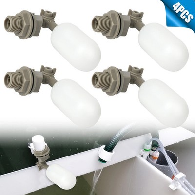 4PCS 1/2 Inch Water Float Valve With Adjustable Arm Plastic Filter Overfill Stop