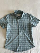 Mizzen Main Men’s Short Sleeve Button Front Lightweight Plaid Shirt Sz Medium