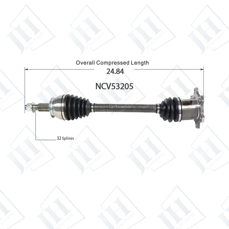 OE Rear Pair Left Right CV Axle Shaft Set For 2009-21 23 24 Nissan GT-R V6 3.8L — 第 2/4 张图片