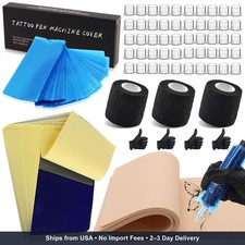Tattoo Fake Skin Transfer Paper Kit Supplies - Complete 66pcs Include Tattoo Fak