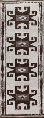 Hand-Knotted Natural Dye Anatolian Turkish Runner Rug 3x11 Ft Beige Wool Carpet