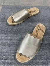 Sam Edelman ANDY Alpargata Cuero Dorado Sin Cordones Moda Sandalias Mujeres 10M EU 40