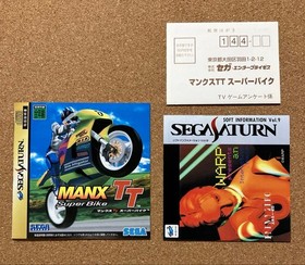 SEGA Saturn Manx TT Super Bike Racing Game Used, Good Case Condition