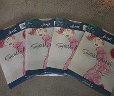 4X NEW Hanes Sheer Illusion NON-Control Top 2Plus. 2 NUDE  2 NATURAL Pantyhose