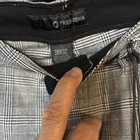 Fried Denim Plaid Pants Men 38/32 Grey Black Glen Plaid Check     D/T — photo 3