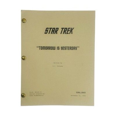 Star Trek TOS Tomorrow Is Yesterday Script Repro D.C. Fontana 1965 Final Draft