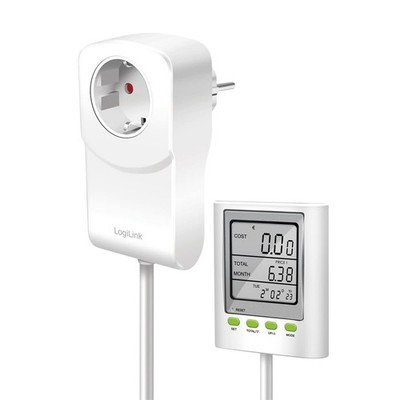 LogiLink EM0006 Energy Cost Meter with CO2 Emissions Calculation and Extension C