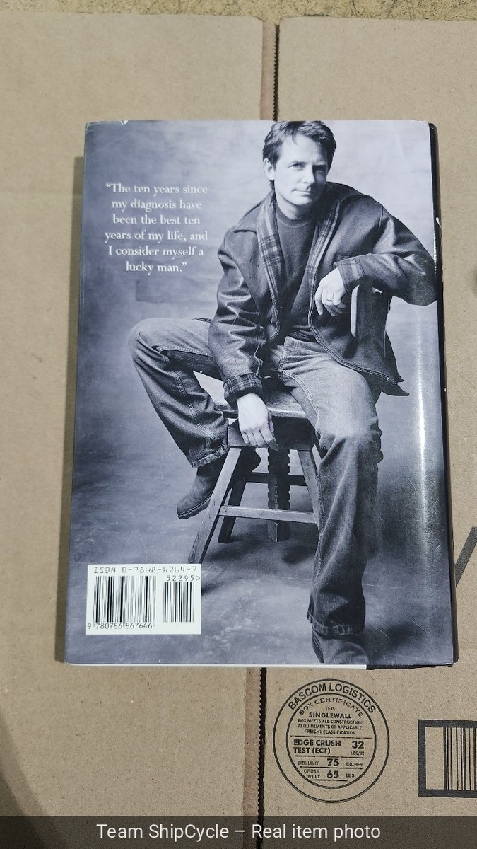 DEFECTIVE MICHAEL J FOX signed 2002 LUCKY MAN 1st Ed Book PSA