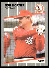 1989 Fleer Bob Horner St. Louis Cardinals #452