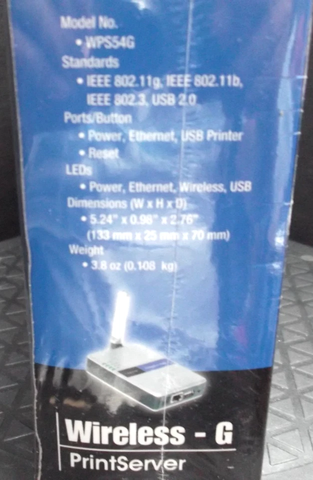 Linksys Print Server Wireless-G For USB 1.1 or 2.0 2.4GHz 802.11g NEW SEALED - Image 4 of 4