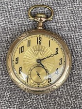 1923 Illinois Pocket Watch 12s 17j Gr 405 Art Deco Ornate Gold Filled Case Runs