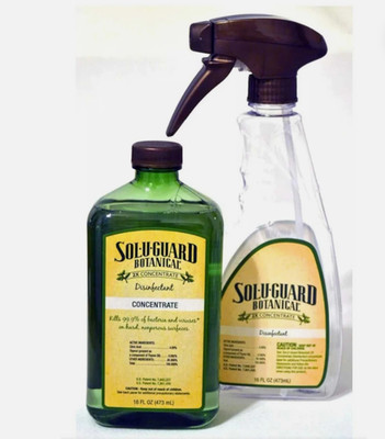 Melaleuca Sol-U-Guard Botanical 2X Concentrate Disinfectant 16oz & Spray Bottle