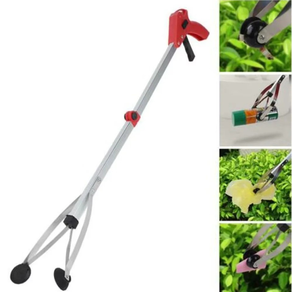 Garbage Collection Stapler Heavy Duty Trash Picker Grabber Magnetic Stick Long Handled Reaching ...
