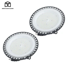 2 Pack 150W UFO LED High Bay Light Industrial Light 18000LM W/ Safety Rope Hook