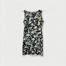 Chaps RALPH LAUREN Sheath Dress 12 Blue White Green Stretch Cotton all Occasion