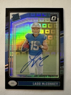 2024 Panini Donruss Optic - Rated Rookie Ladd McConkey #266 Black Pandora Prizm