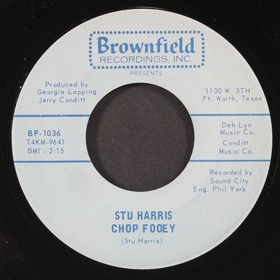 STU HARRIS: i found my love / chop fooey BROWNFIELD 7'' Single 45 RPM