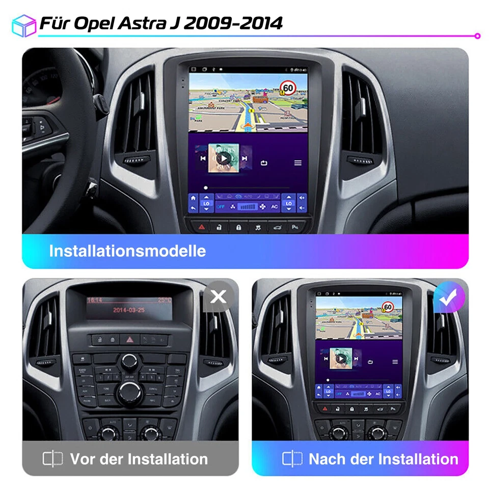 Für Opel Astra J 2010-14 Android 14 Carplay Autoradio GPS NAVI WiFi FM BT 4+64GB - Bild 4 von 4