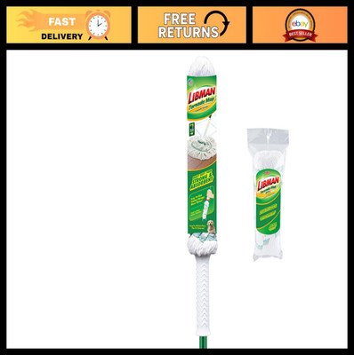 Self Wringing Twist Mop with 2 Refill Heads | Cotton, Machine Washable, Easy Cle