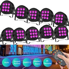 4pcs Stage Lighting 135W 9LED Par Can Light RGBW Beam DMX DJ Disco Uplight Party