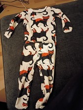 Just Won You By Carter's 12-month Halloween Black Kitty Cat Two-piece Pajama Set