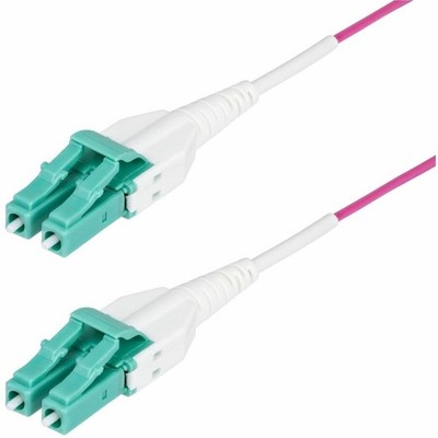 StarTech 40m 131ft LC to LC UPC OM4 Multimode Fiber Optic Cable Erika Violet