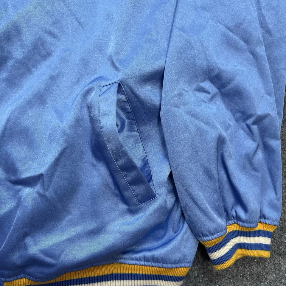 Chaqueta de iniciación vintage (Y2K) NBA UNK Denver Nuggets satinada con botones talla (2XL) RARA Foto 3 de 4