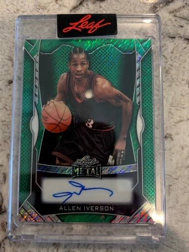 2025 Leaf Metal - Allen Iverson Auto - #3/15 - Jersey Number - 76ers