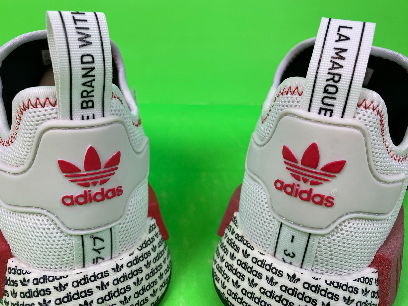 L@@K RARE NEW ADIDAS NMD R1 TRANSMISSION PACK PRINT SZ 9.5 REFLECTIVE NMD_R1 RED image 9