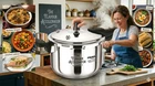 QUALITY STAINLESS STEEL PRESSURE COOKER INDUCTION BASE KITCHEN COOKER STEAMER