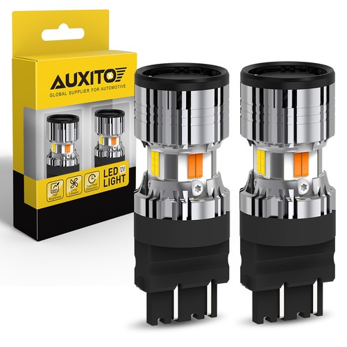 AUXITO Super Bright LED Turn Signal Light Bulbs Switchback 3157 3156 Amber/White - Imagen 10 de 18