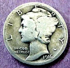 1916 MERCURY DIME........MIN. BID .01 & NO RESERVE!