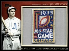 2010 Topps #MCP89 Jimmie Foxx Manufactured Commemorative Patch