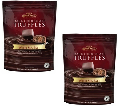 UTAH Truffles Dark Chocolate Truffles With Sea Salt 16 oz 2 X Packs