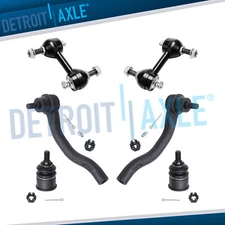 Front Lower Ball Joints Outer Tie Rods Kit For 2009-2012 Acura TSX Honda Accord