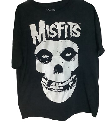 Misfits Adult Short Sleeve T-Shirt Size XL 46/48/Black White Skull
