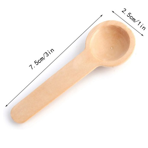10Pcs Short Wood Measuring Spoon Kitchen Cooking Tool Teaspoon Coffee Condiment - Picture 7 of 19