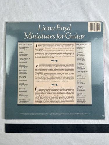 1981 LIONA BOYD Miniatures For Guitar Sealed LP Columbia Masterworks 36732 - Picture 2 of 2