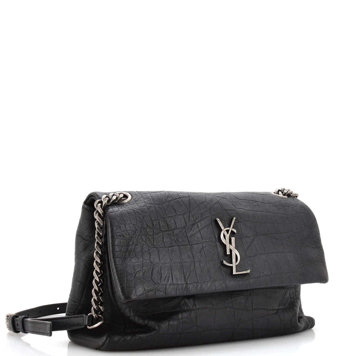 Saint Laurent West Hollywood Shoulder Bag Crocodile Embossed