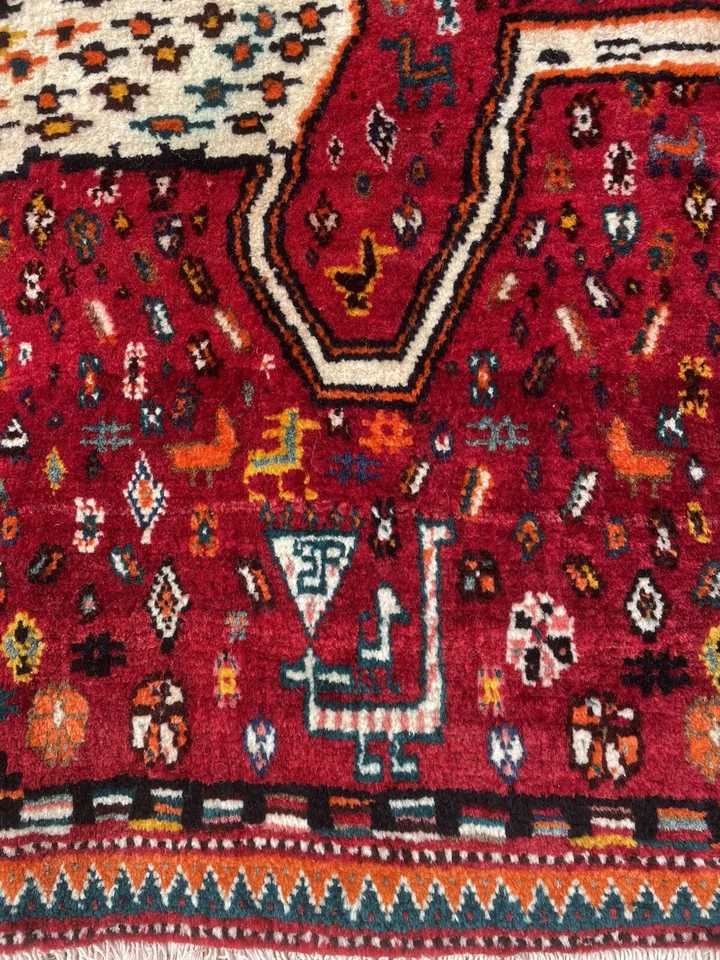 Tapis 140x115cm Gabbeh Kashkouli Teppich Alfombra Carpet rugs  Tappeto Teppe - Photo 3/4