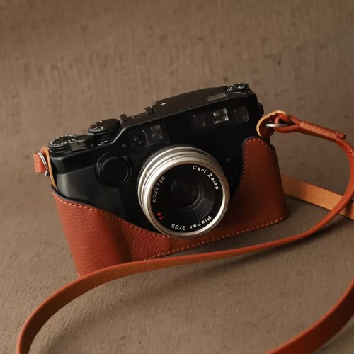 Genuine Real Leather Camera Bag Case Cover Grip Strap Protect for Contax G2 G1 - Picture 14 of 17