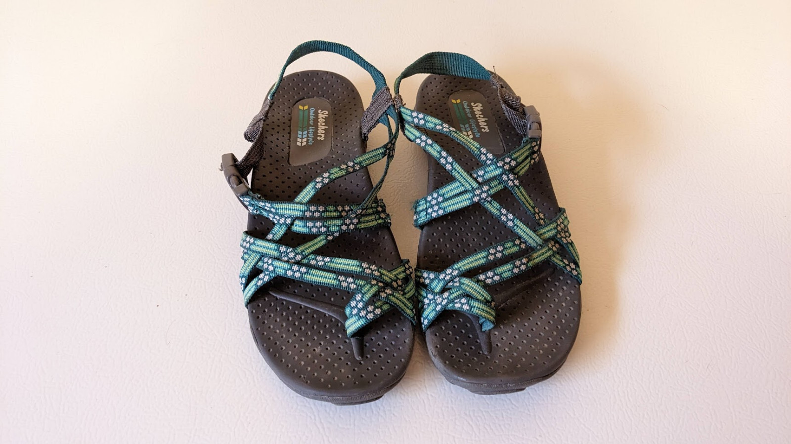 Skechers Reggae Outdoor Lifestyle size 7 loopy sandals green | eBay
