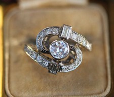 Simulated 1.30CT Round Cut White Sapphire Anniversary Women's Ring In 935 Silver